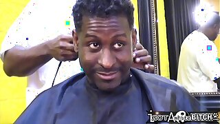 ThrowBack - Summer obtain gangbanged in the Barber Shop